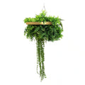 Artificial Hanging Green Wall Disc – Gold Frame (16" Diameter)
