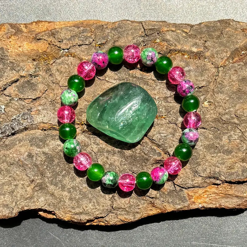 1pc Boho Y2K Style Handmade Gemstone Bracelet for emotional balance